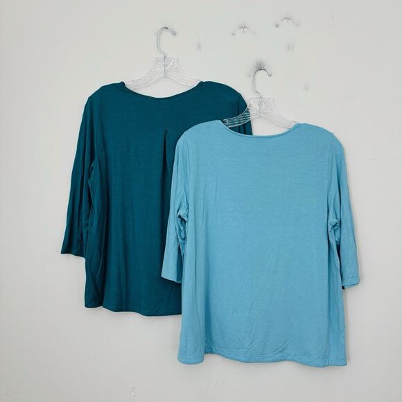 J Jill Blue Short Sleeve Blouse Bundle Of 2 Women’s Size S - Picture 4 of 7